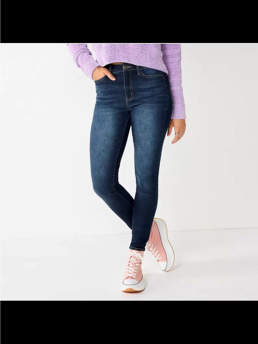 NWOT SO Dark Blue Stretch Skinny Jeans denim youth kids size 14